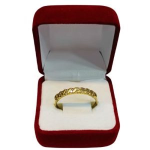 Anillo medio cintillo doble simple oro 18K - diseño clásico elegante Santiago Chile