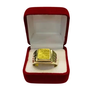 Anillo sello cuadrado lámina oro plata 925 - anillos sellos Santiago Chile