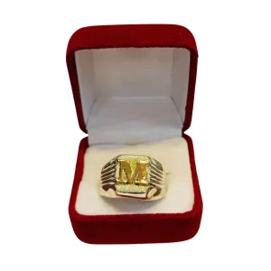 Anillo sello plata 925 con detalles oro - anillos sellos Santiago Chile