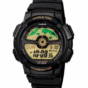 Reloj Casio AE-1100W-1B negro world time - relojes deportivos Santiago Chile