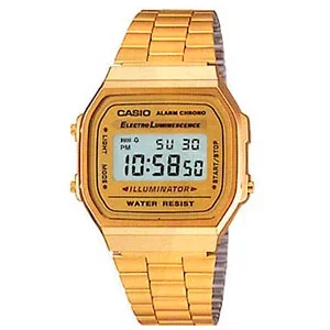 Reloj Casio clásico digital A-168WG-9W dorado vintage retro - relojes Casio dorado Santiago Chile