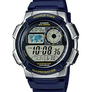 Reloj Casio AE-1000W-2A digital azul World Time deportivo - relojes Casio deportivos Santiago Chile
