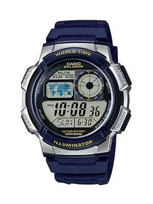 Reloj Casio AE-1000W-2A digital azul World Time deportivo - relojes Casio deportivos Santiago Chile