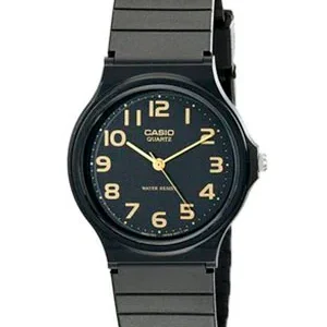Reloj Casio MQ-24-1B2L negro pequeño con números dorados analógico - relojes Casio Santiago Chile