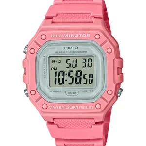 Reloj Casio digital W-218HC-4A rosa pastel femenino sport - relojes Casio dama Santiago Chile