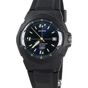 Reloj Casio analógico MW-600F-2A negro sport correa resina esfera oscura índices azules - relojes Casio Santiago Chile