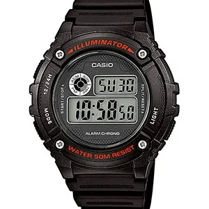 Reloj Casio digital W-216H-1AV negro deportivo pantalla LCD grande - relojes Casio Santiago Chile