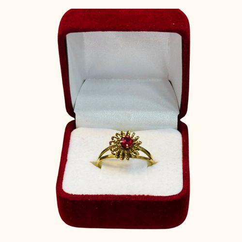 Anillo Dama Modelo: Nido Juvenil Ruby en Oro18K