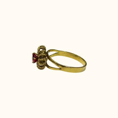 Anillo Dama Modelo: Nido Juvenil Ruby en Oro18K - Imagen 3