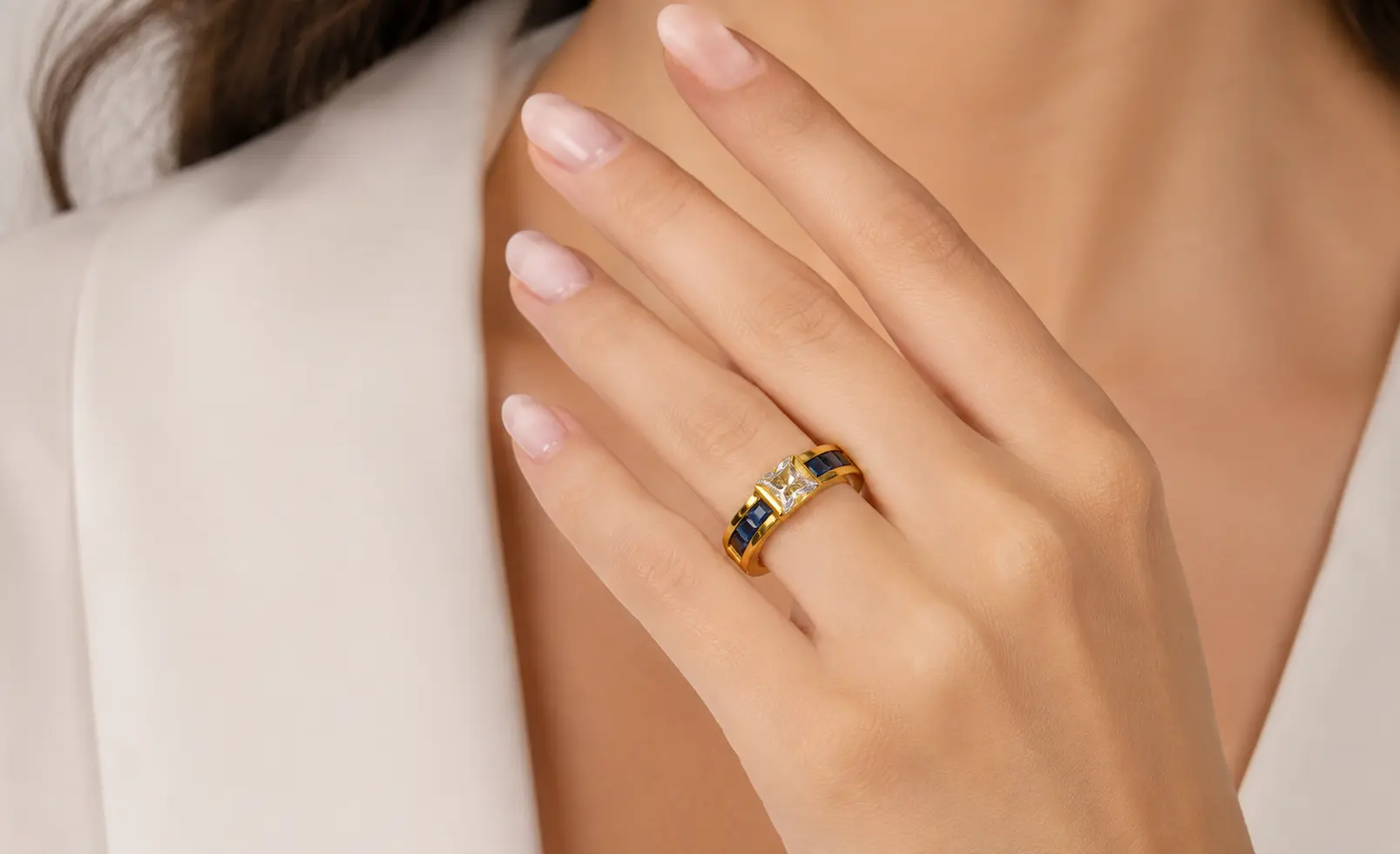 Anillo Catalina de oro 18k Joyas KM Santiago Chile
