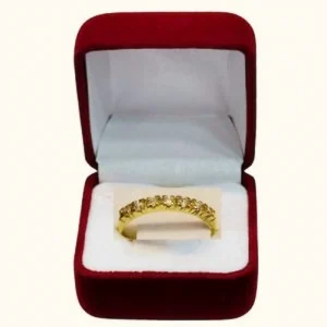 Anillo medio cintillo grifas con piedras oro 18K - diseño único fantastico Santiago Chile