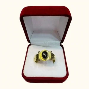 Anillo romano dama pergamino con ónix negro oro 18K - diseño histórico Santiago Chile