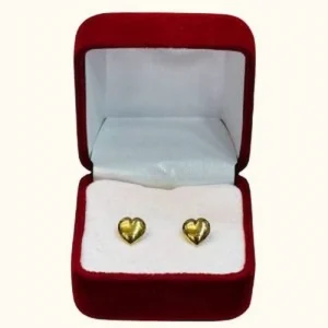 Aros Juveniles Modelo: Corazón Clásico Número 2 en Oro18K