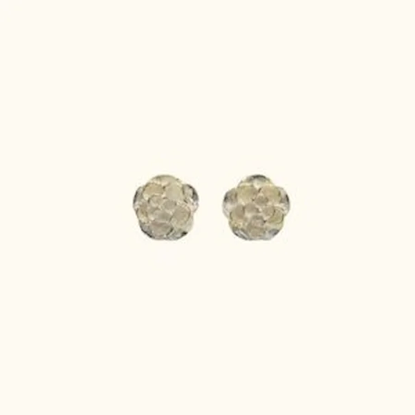 Aros Juveniles de Plata Fina Modelo : Flor de Loto - Imagen 2