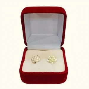 Aros Juveniles de Plata Fina Modelo : Flor de Loto