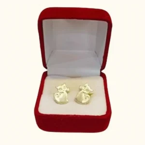 Aros Juveniles en Plata Fina Modelo : Gatitos