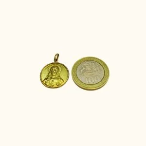 Colgante Sagrado Corazón Número 2 en Oro18K - Imagen 2