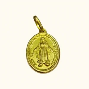 Colgante Virgen de los Rayos Número 2 (Milagrosa) en Oro18K