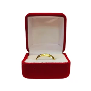 Argollas matrimoniales media caña lisa número 1 oro 18K - alianzas boda clásicas Santiago Chile