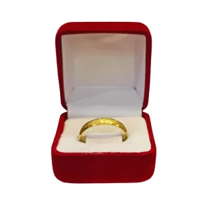 Argollas matrimoniales media caña satinadas número 2 oro 18K - alianzas boda elegantes Santiago Chile