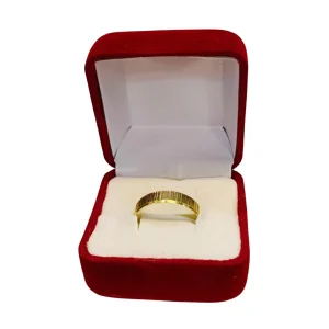 Argollas matrimoniales mil rayas oro 18K - alianzas boda texturadas Santiago Chile