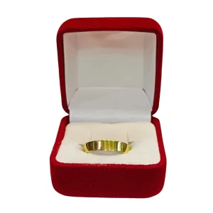 Argollas matrimoniales modelo cinta número 2 oro 18K - alianzas boda modernas Santiago Chile
