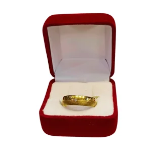 Argollas matrimoniales modelo zig-zag oro 18K - alianzas boda dinámicas Santiago Chile