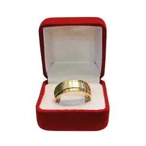 Argollas matrimoniales plata 925 oro 14K bordes oro centro satinado con circón 7mm código 1 - alianzas boda Santiago Chile