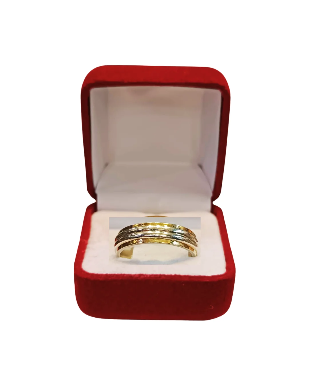 Argollas matrimoniales plata 925 oro 14K cuatro ilusiones 5mm código 8 - alianzas boda Santiago Chile