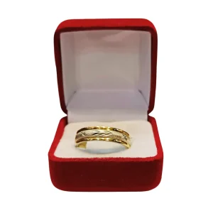 Argollas matrimoniales plata 925 oro 14K espiga asterisco 5mm código 29 - alianzas boda Santiago Chile