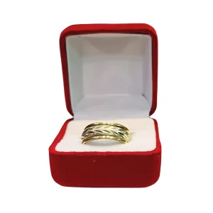 Argollas matrimoniales plata 925 oro 14K espiga continua orillas oro 7mm código 50 - alianzas boda Santiago Chile