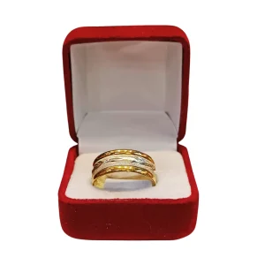 Argollas matrimoniales plata 925 oro 14K espigas asteriscos 7mm código 26 - alianzas boda Santiago Chile