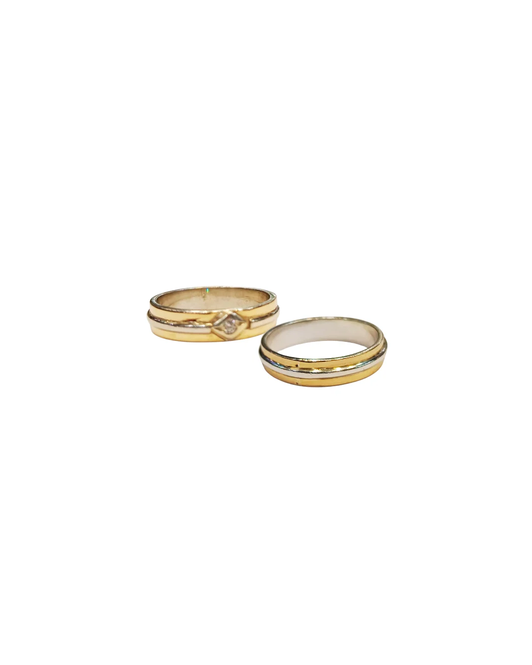 Perfil argollas matrimoniales plata 925 oro 14K ilusión inglesa 4mm código 41