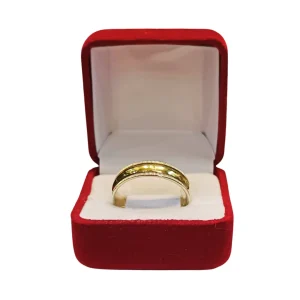 Argollas matrimoniales plata 925 con oro 14K lisa código 18 - alianzas boda clásicas Santiago Chile