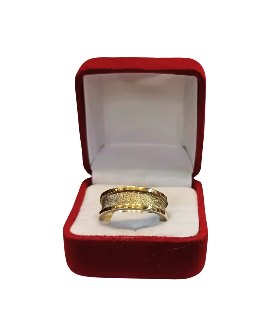 Argollas matrimoniales plata 950 con oro 14K código 12 - alianzas boda plata oro Santiago Chile