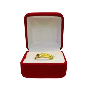 Argollas matrimoniales talladas espigas continuas número 2 oro 18K - alianzas boda texturadas Santiago Chile