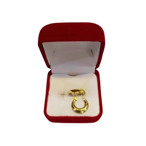 Aros argollas bote argentino número 1 oro 18K - diseño clásico elegante Santiago Chile