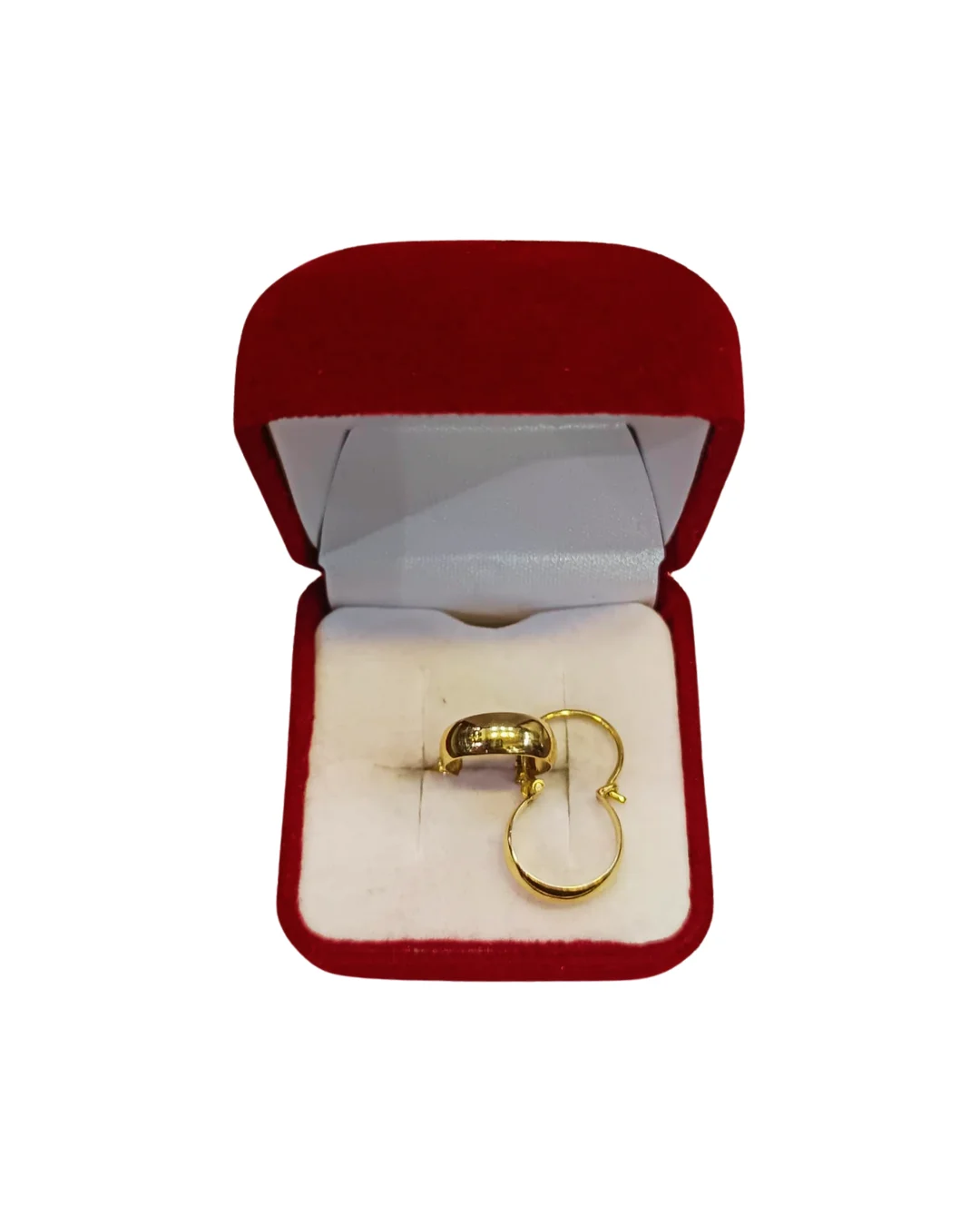 Aros argollas bote clásica número 2 oro 18K - diseño tradicional elegante Santiago Chile
