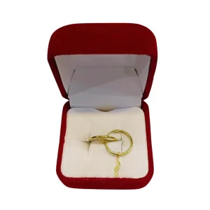 Aros argollas tubo con llave de sol oro 18K - símbolo musical Santiago Chile