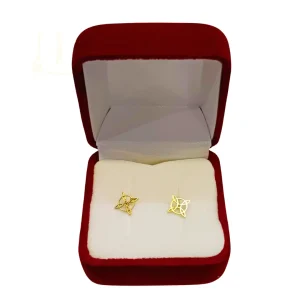 Aros nudo de bruja atornillados oro 18K - protección mística segura Santiago Chile