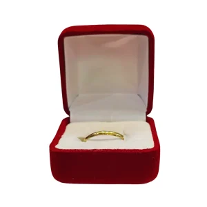 Ilusiones media caña lisa número 1 oro 18K - argollas boda delgadas Santiago Chile