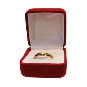 Ilusiones plata 925 oro 14K media caña 2.5mm código 26 - anillos delicados Santiago Chile