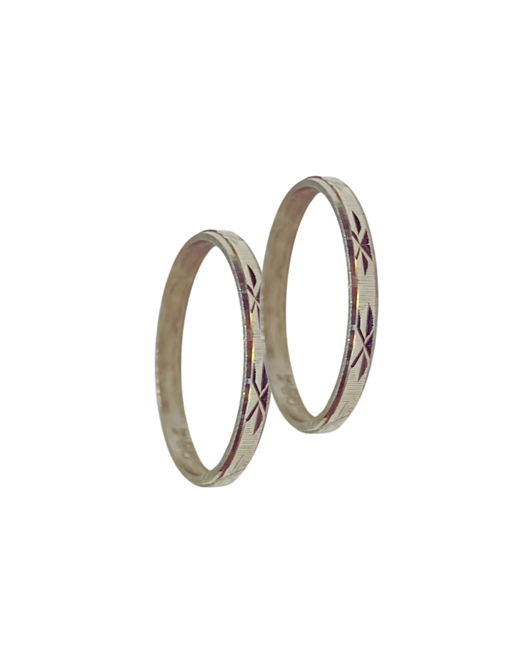 Par de ilusiones plata 925 plana asterisco 2mm código 31 chilenas delicadas