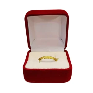 Ilusiones talladas mil rayas oro 18K - argollas boda textura vertical Santiago Chile