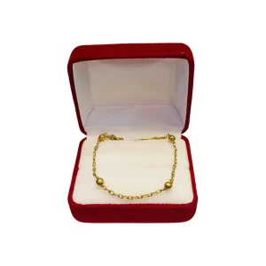 Pulsera juvenil bola bola número 2 oro 18K en caja - pulseras oro Santiago Chile