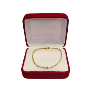 Pulsera juvenil Singapur oro 18K italiana en caja - pulseras oro Santiago Chile