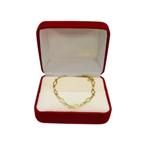 Pulsera juvenil tipo pantera oro 18K en caja - pulseras oro Santiago Chile