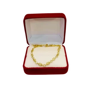 Pulsera juvenil Verónica clásica oro 18K en caja - pulseras oro Santiago Chile