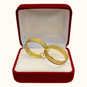 Aros Argollas Filigrana Número 2 en Oro18K