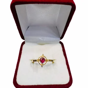 Anillo nudo de bruja oro 18K - símbolo protección místico Santiago Chile